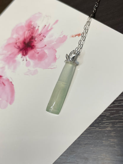 Icy Jade Bamboo Pendant (NJP034)