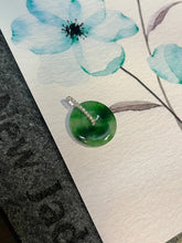 Load image into Gallery viewer, Green Jadeite Safety Coin Pendant - 平安扣 (NJP037)
