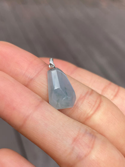 Bluish Lavender Jadeite Pendant - Irregular Shape (NJP039)