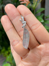 Load image into Gallery viewer, Icy Bluish Flower Jade Pendant (NJP049)
