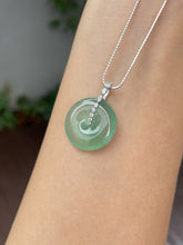 Load image into Gallery viewer, Icy Green Jadeite Safety Coin Pendant (NJP052)
