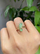 Load image into Gallery viewer, Icy Light Green Butterfly Ring (NJR008)
