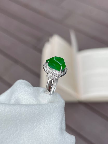 Green Jadeite Ring (NJR012)