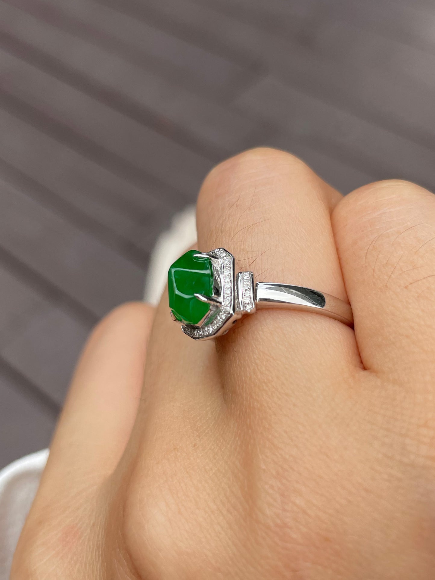 Green Jadeite Ring (NJR012)