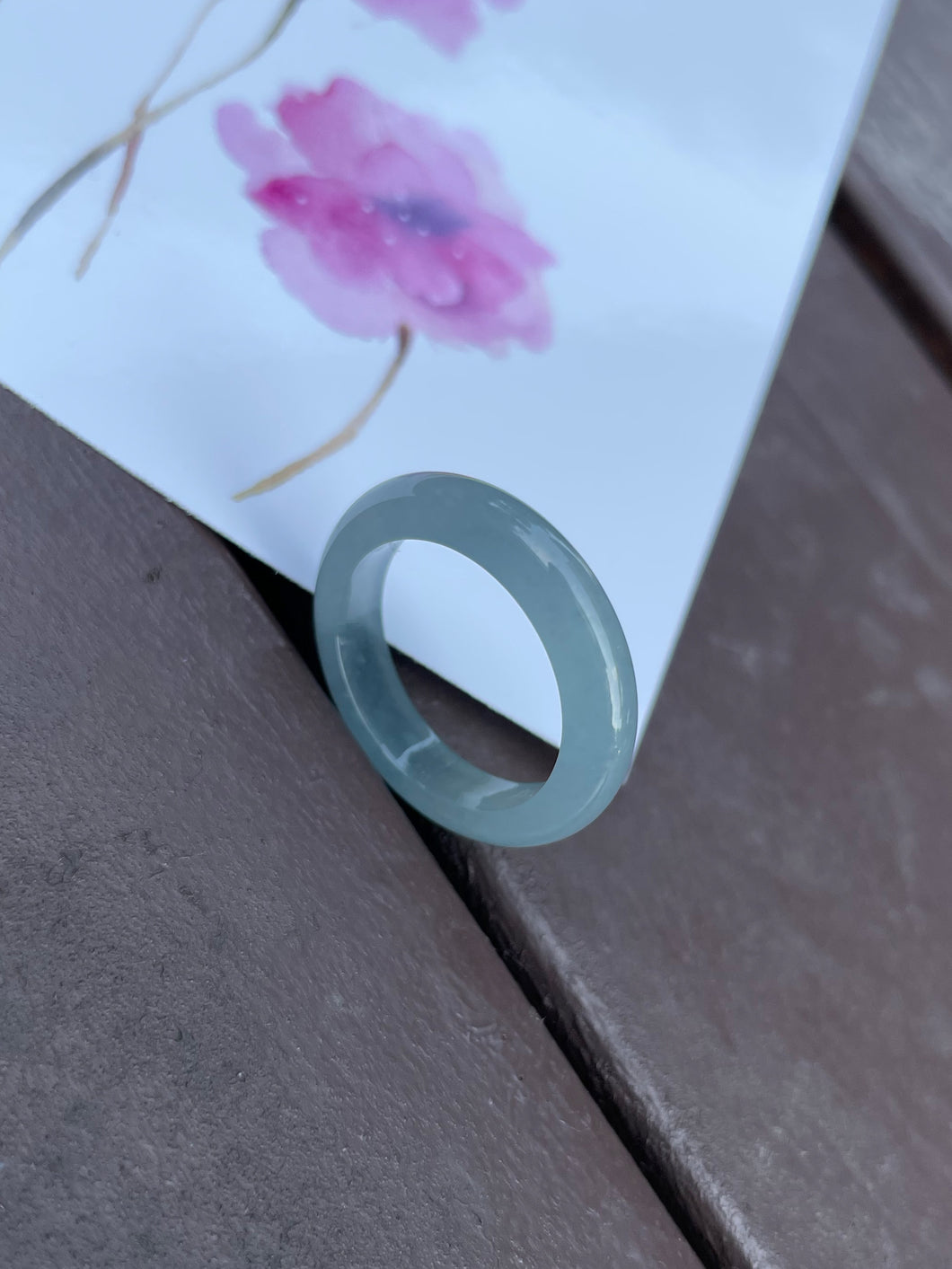 Icy Blue Jadeite Abacus Ring | HK 16 (NJR025)