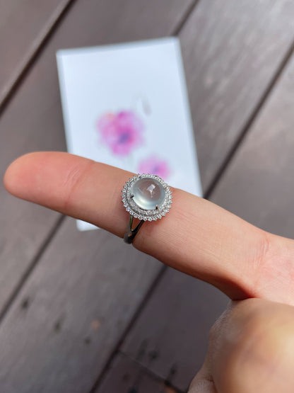 Glassy Jade Cabochon Ring (NJR030)