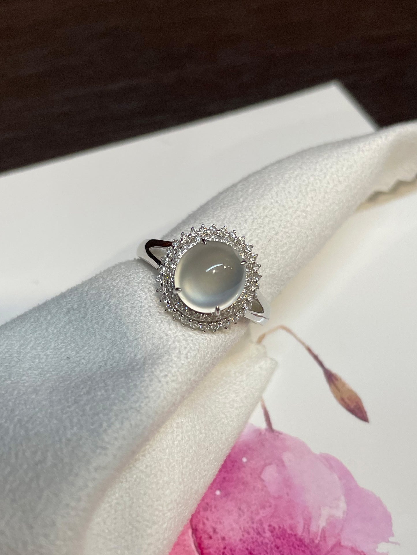 Glassy Jade Cabochon Ring (NJR030)