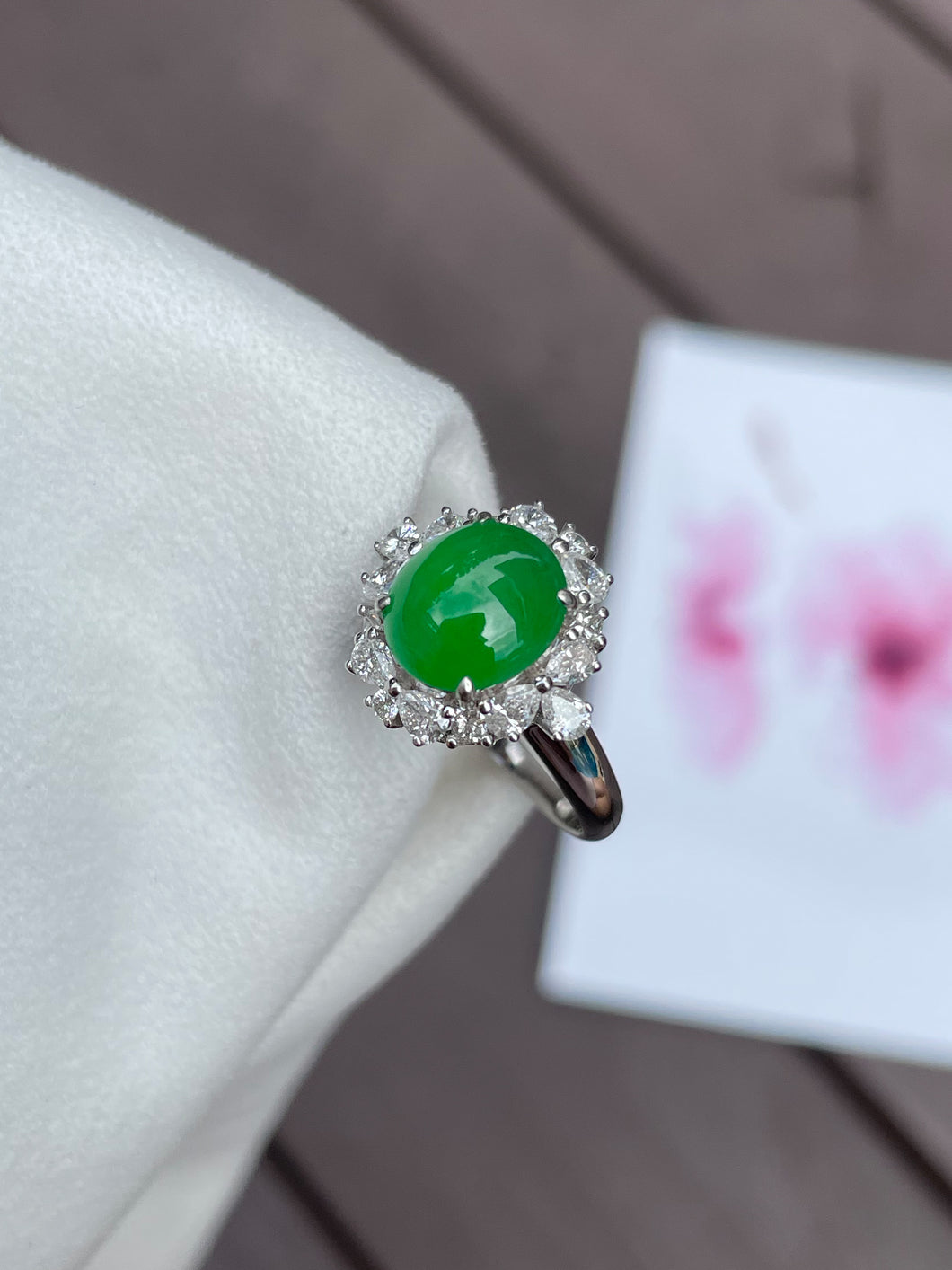Green Jade Cabochon Ring (NJR037)