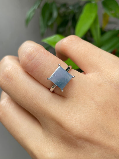 Bluish Lavender Jade Ring (NJR041)