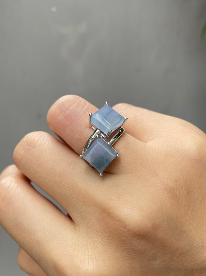 Bluish Lavender Jade Ring (NJR041)