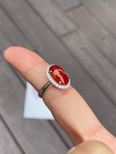 Load image into Gallery viewer, Red Jade Cabochon Ring (NJR042)
