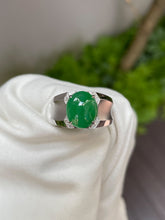 Load image into Gallery viewer, Green Jade Cabochon Men&#39;s Ring (NJR049)
