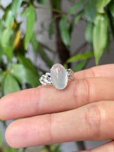 Load image into Gallery viewer, Icy Jade Cabochon Ring (NJR059)
