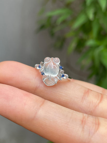 Icy Goldfish Jade Ring (NJR060)