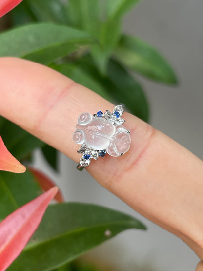 Icy Goldfish Jade Ring (NJR060)