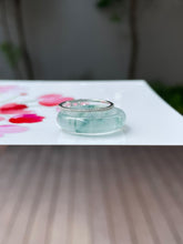 Load image into Gallery viewer, Icy Bluish Green Jade Abacus Ring | HK 14 (NJR062)
