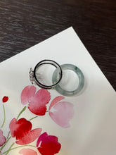 Load image into Gallery viewer, Icy Bluish Green Jade Abacus Ring | HK 14 (NJR062)
