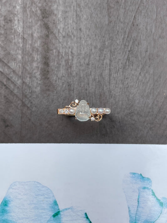 Icy Jade Ring - Three Legged Toad (NJR072)