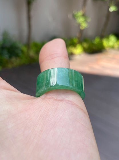 Green Jade Abacus Ring | HK 29 (NJR079)