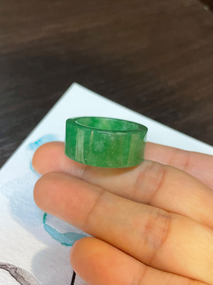 Green Jade Abacus Ring | HK 29 (NJR079)