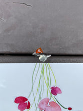 Load image into Gallery viewer, Orange Red with Icy White Jade Ring (NJR083)
