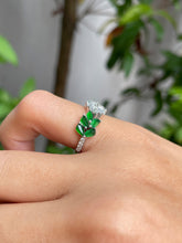Load image into Gallery viewer, Icy and Green Jadeite Ring (NJR087)
