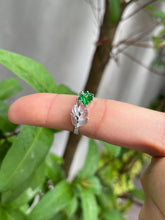 Load image into Gallery viewer, Icy and Green Jadeite Ring (NJR087)

