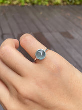 Load image into Gallery viewer, Icy Blue Jadeite Cabochon Ring (NJR088)
