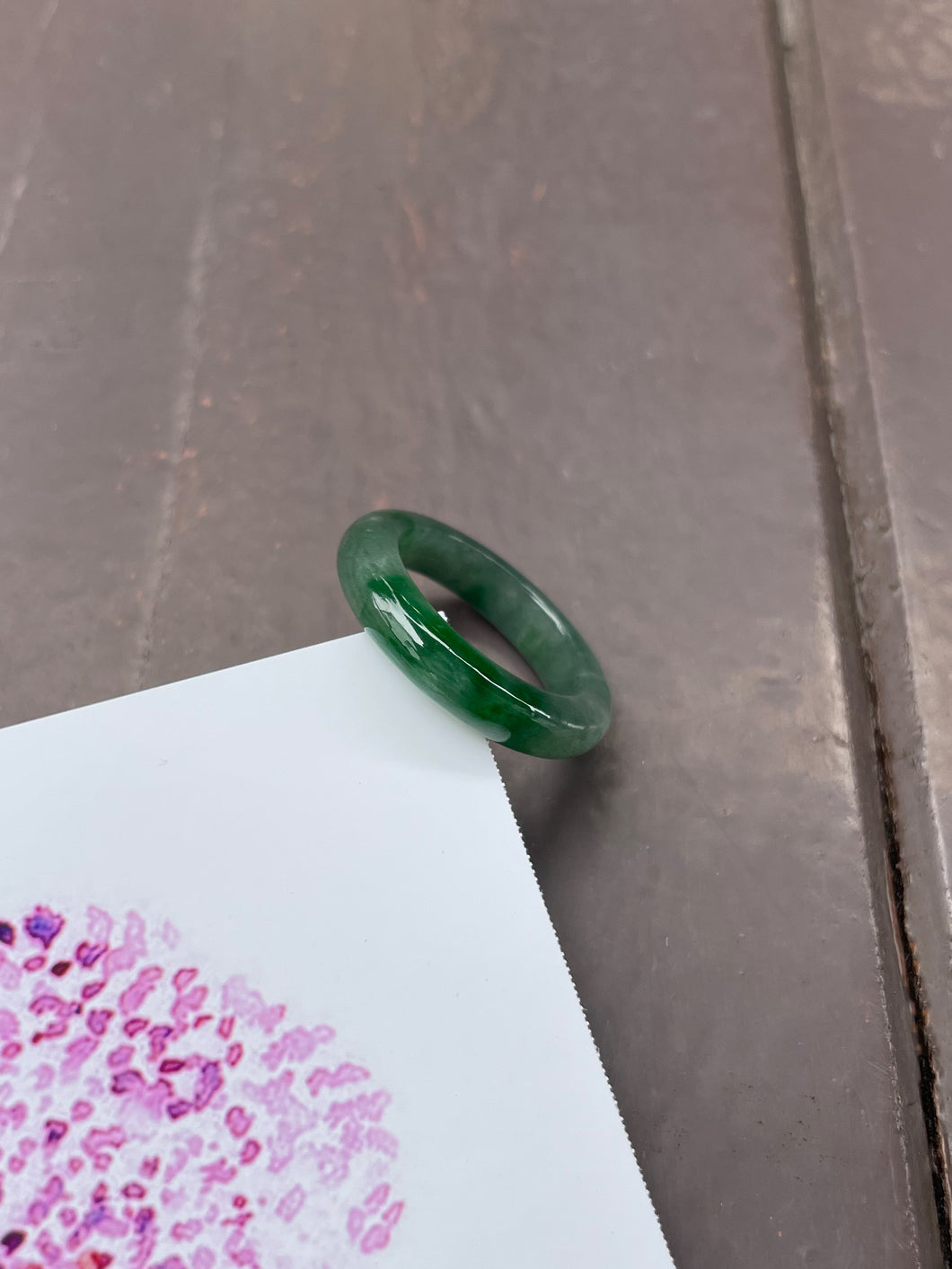 Green Jade Abacus Ring | HK 14.5 (NJR093)