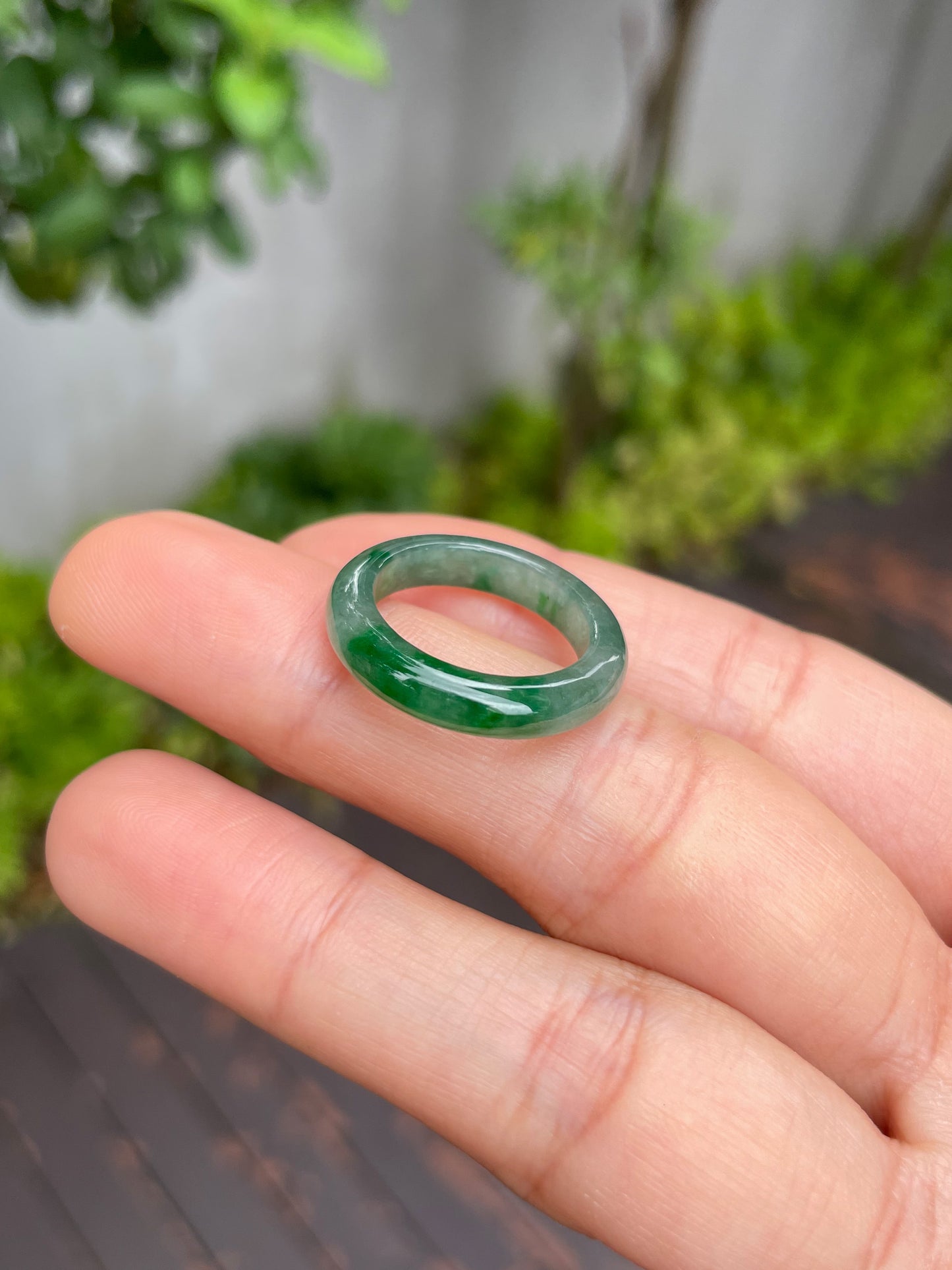 Green Jade Abacus Ring | HK 14.5 (NJR093)