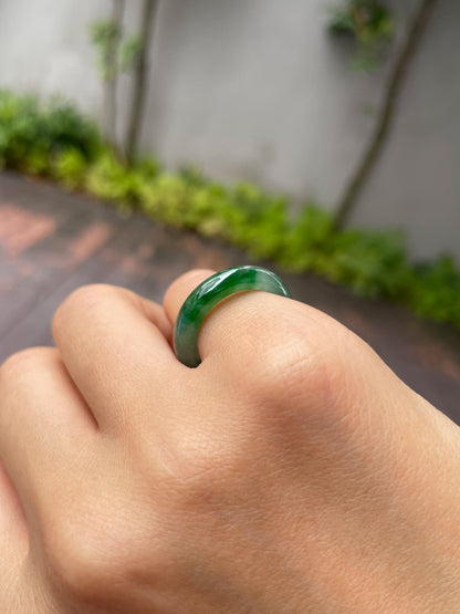 Green Jade Abacus Ring | HK 14.5 (NJR093)