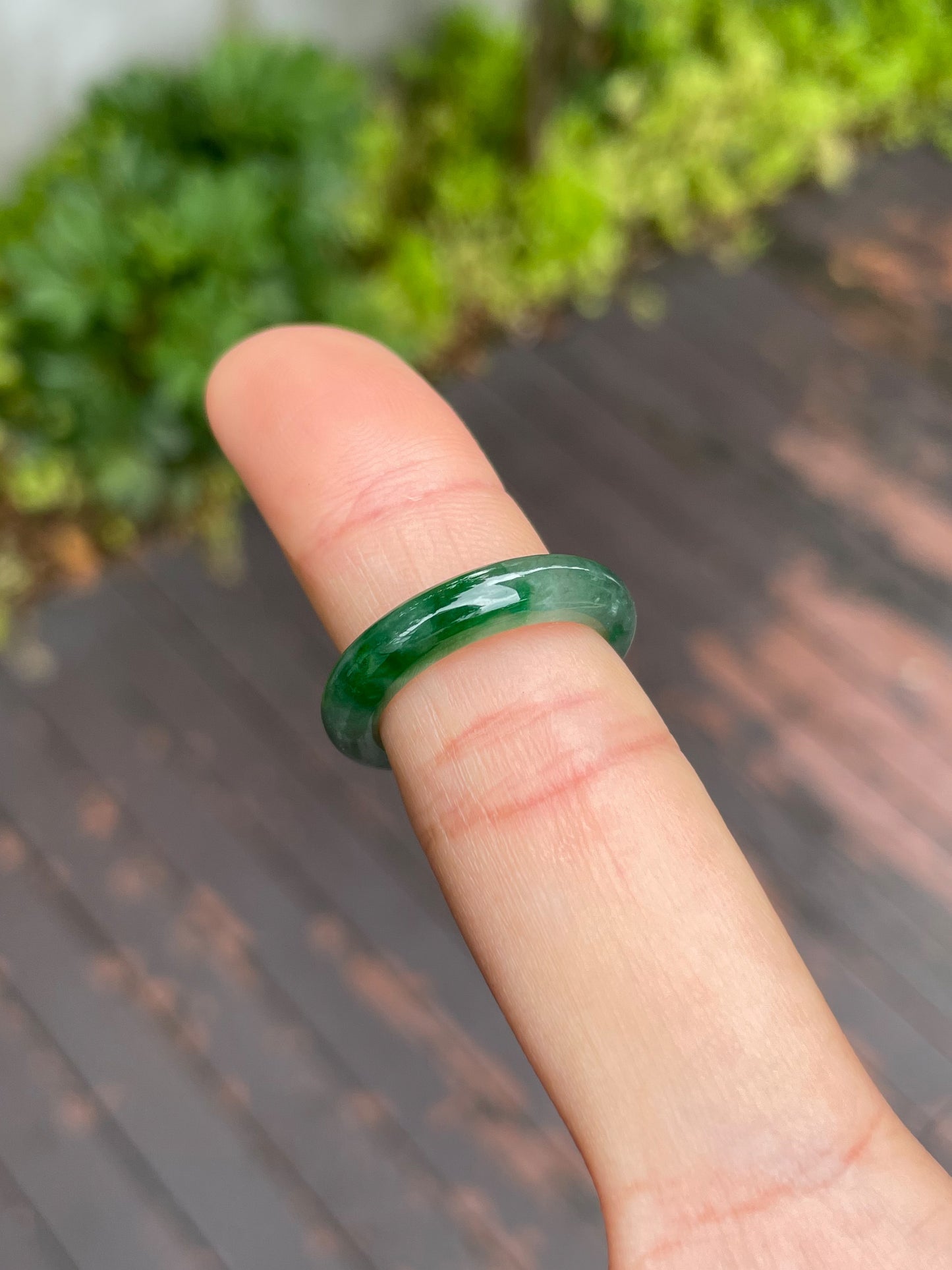 Green Jade Abacus Ring | HK 14.5 (NJR093)