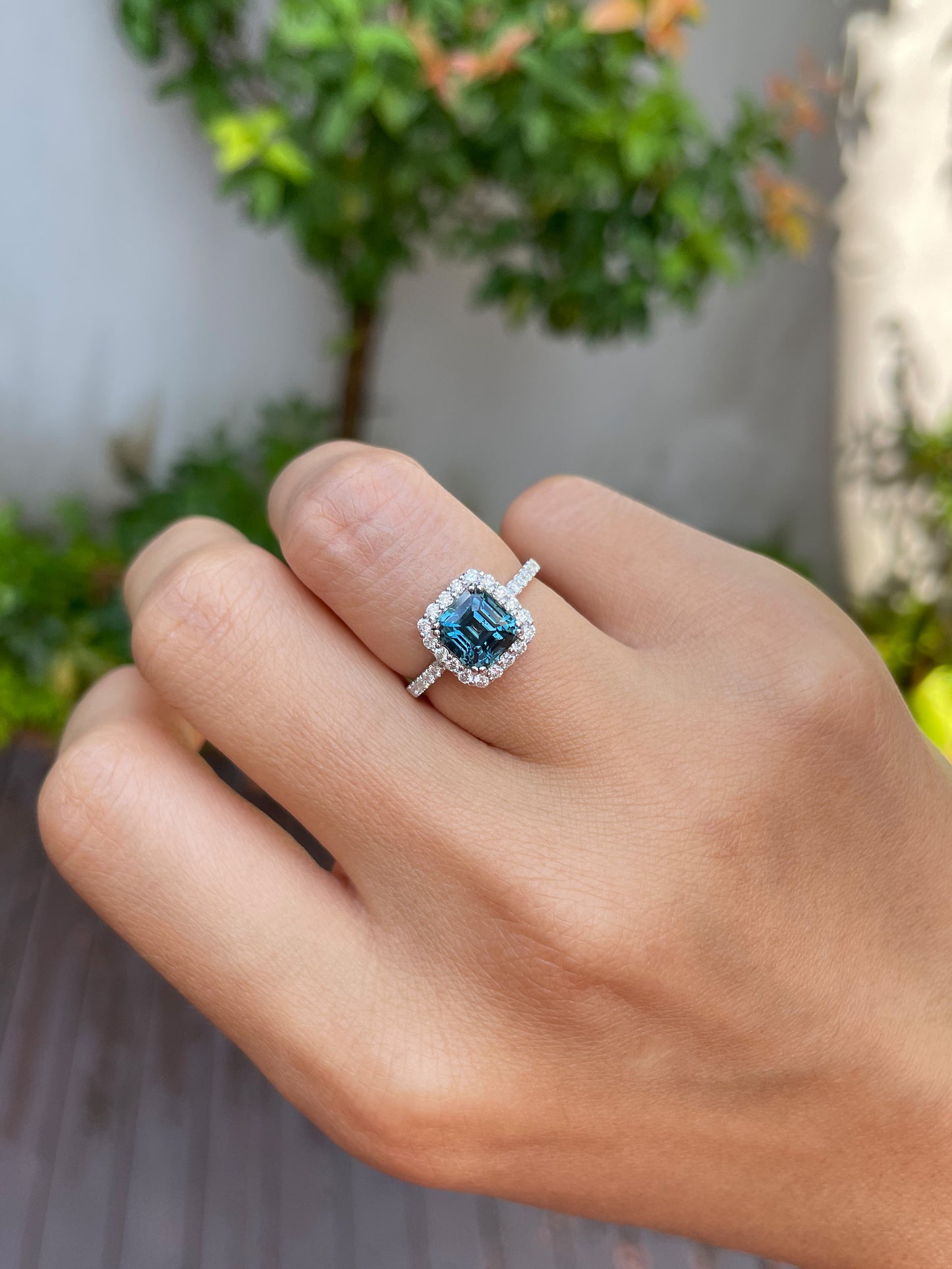 Unheated Teal Sapphire Ring - 2.08CT (NJR097)