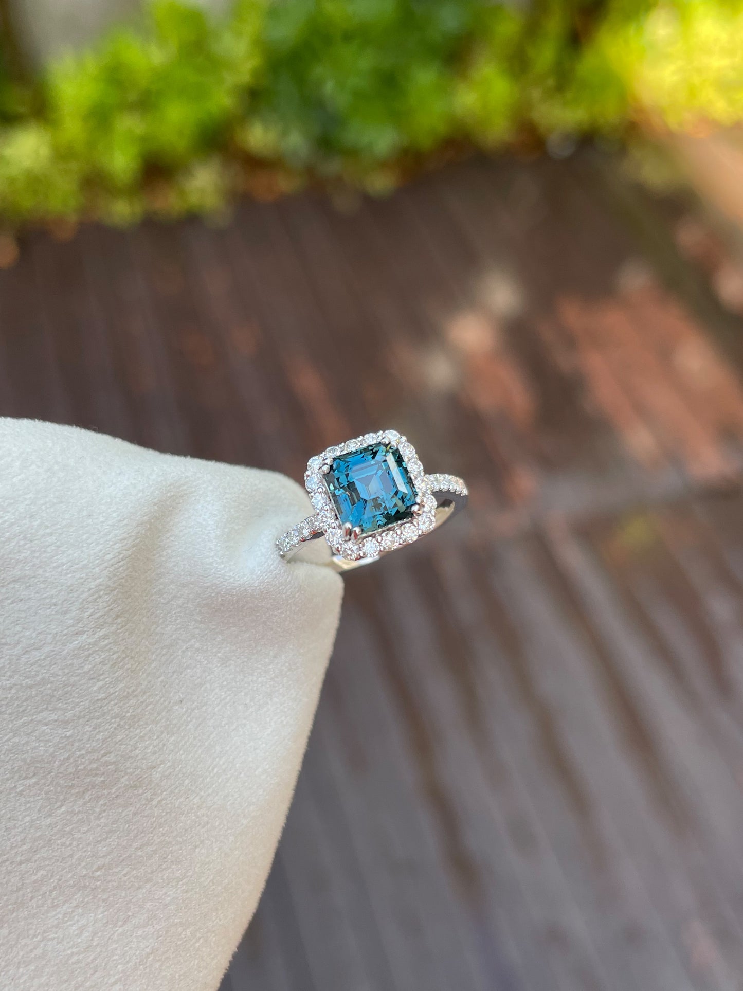 Unheated Teal Sapphire Ring - 2.08CT (NJR097)