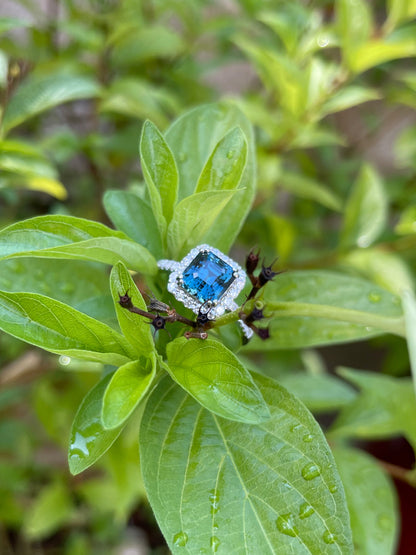 Unheated Teal Sapphire Ring - 2.08CT (NJR097)