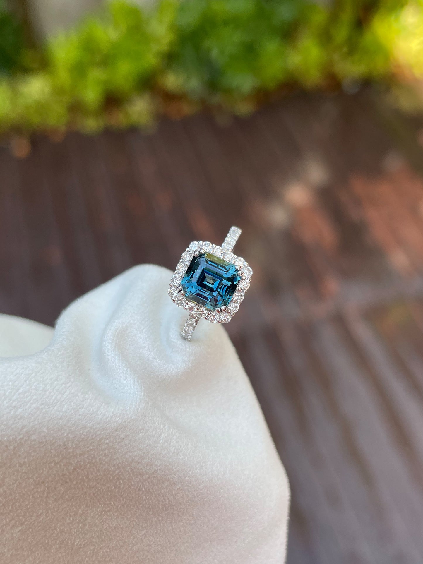 Unheated Teal Sapphire Ring - 2.08CT (NJR097)