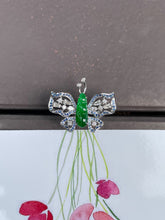 Load image into Gallery viewer, Green Jade Ring / Pendant - Butterfly Design (NJR100)
