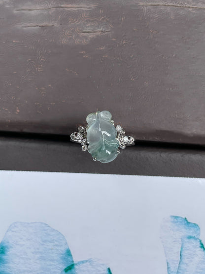 Icy Goldfish Jade Ring (NJR101)