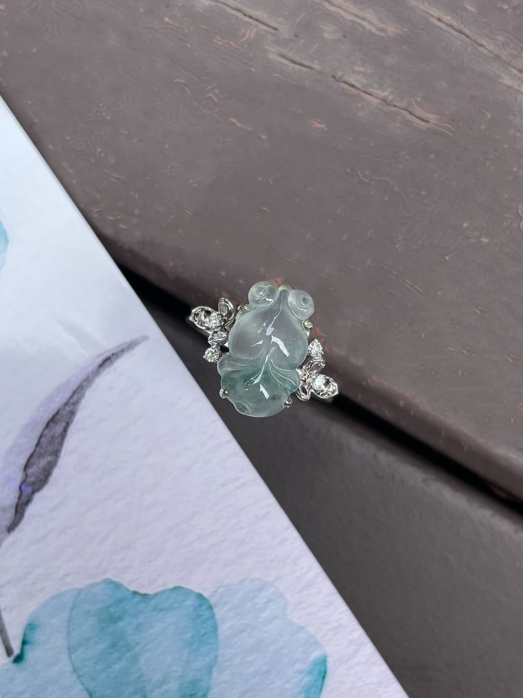 Icy Goldfish Jade Ring (NJR101)