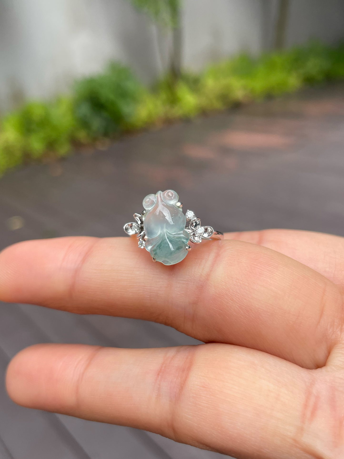 Icy Goldfish Jade Ring (NJR101)