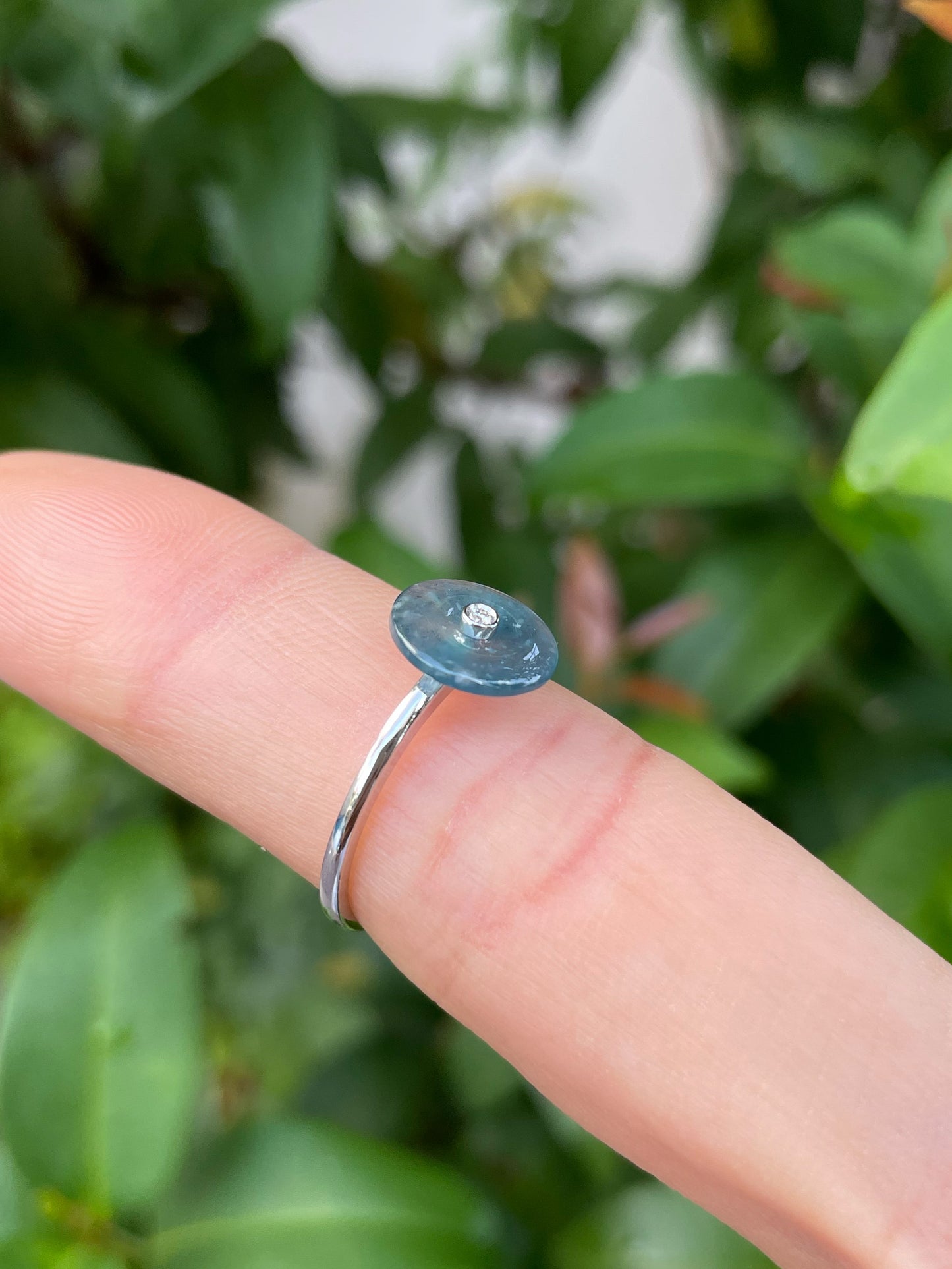 Blue Jade Ring - Safety Coin (NJR105)