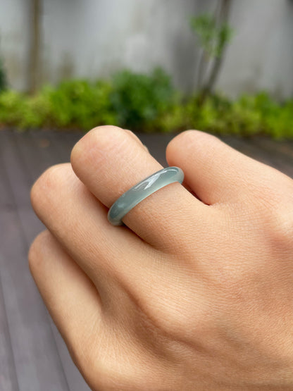 Icy Blue With Green Jadeite Abacus Ring | HK 16.5 (NJR106)