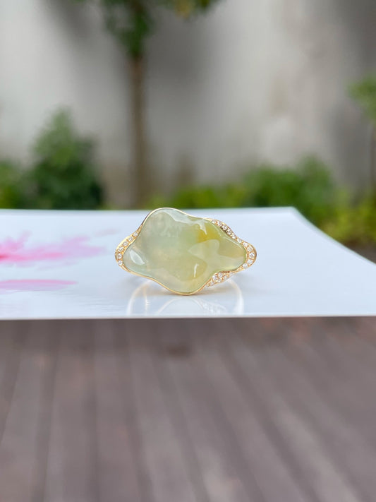 Icy Yellow Jade Ring (NJR107)