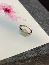 Load image into Gallery viewer, Icy Light Green Jade Ring - Plum Blossom (NJR114)
