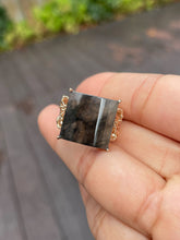 Load image into Gallery viewer, Icy Black Jade Ring (NJR122)
