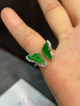 Load image into Gallery viewer, Green Jade Ring - Butterfly (NJR136)
