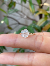 Load image into Gallery viewer, Icy Carved Jade Ring - Plum Blossom (NJR139)
