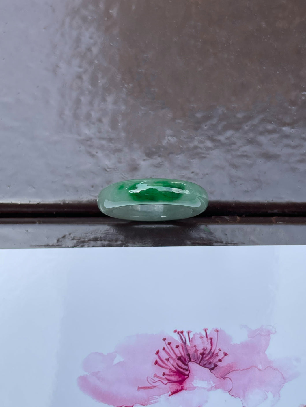 Green Jade Abacus Ring | HK 18 (NJR141)