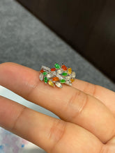 Load image into Gallery viewer, Multicoloured Jade Ring - Leaf (NJR153)
