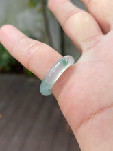 Load image into Gallery viewer, Icy Bluish Green Jade Abacus Ring | HK 13 (NJR157)
